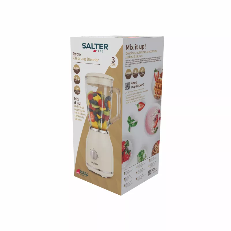 Salter EK6687CRMVDE Retro stiklinio ąsočio blenderis
