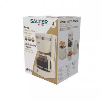 Salter EK6695CRMVDE Retro Kavos Virimo Aparatas 1.25L 900W Kreminis