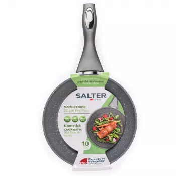 Salter Marblestone 20 cm keptuvė, pilka - Kaltas aliuminis su nelimpančia danga