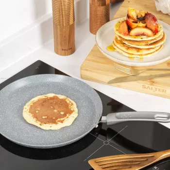 Salter Marblestone 25cm blyninė – itin nelipni, tinka indukcijai, pilka