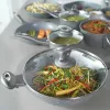 Salter Marblestone Wok 28cm pilka – Kaltinis aliuminis, nelipanti danga, tinka indukcijai