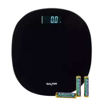 Salter SA00709BFEU12 Apvalios Formos Elektrinės Vonios Svarstyklės, Juodos, 180 kg Talpa, Grūdintas Stiklas