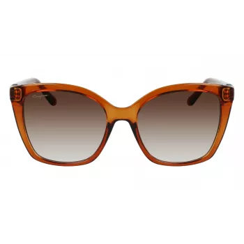 Salvatore Ferragamo SF1026S-261 Moteriški „Cat Eye“ akiniai nuo saulės Havana Brown Gradient 54mm