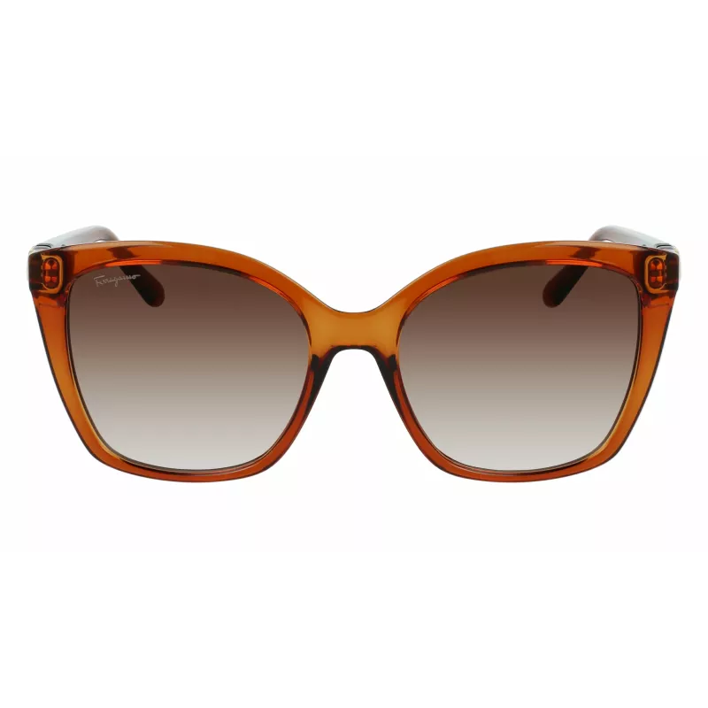 Salvatore Ferragamo SF1026S-261 Moteriški „Cat Eye“ akiniai nuo saulės Havana Brown Gradient 54mm