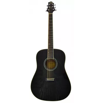 Samick D-4 TBK akustinė gitara – dreadnought, eglės viršus, trans black