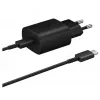 Samsung 25W USB-C Super Fast Charging kelioninis adapteris su USB-C į USB-C laidu - juodas