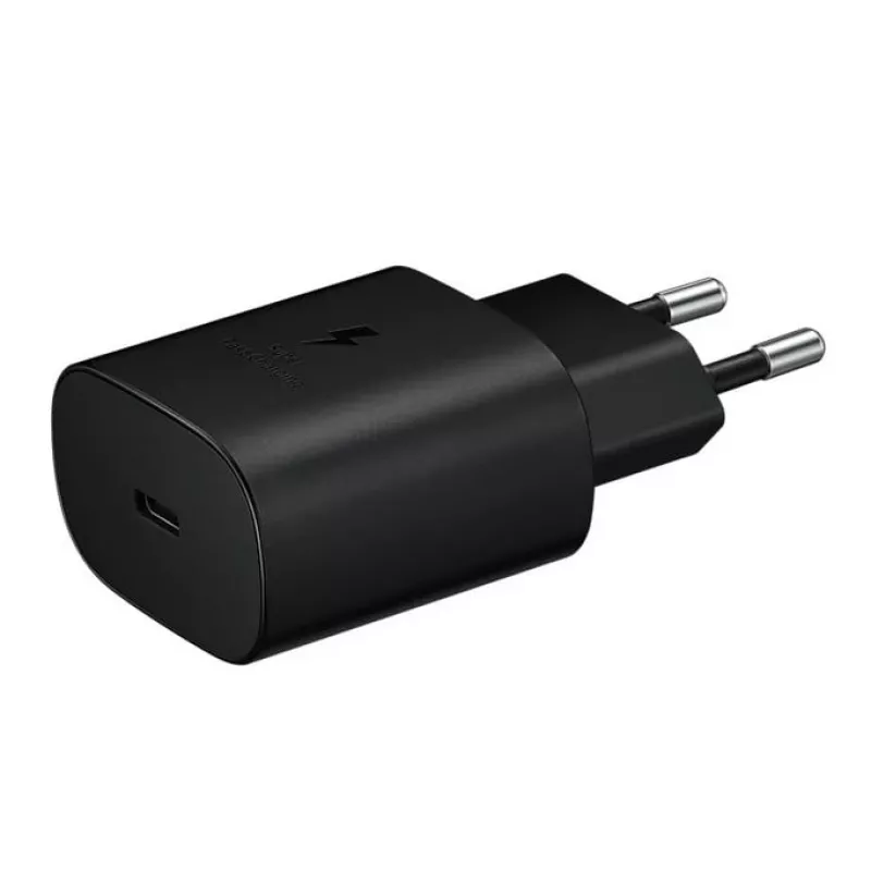 Samsung 25W USB-C Super Fast Charging kelioninis adapteris su USB-C į USB-C laidu - juodas