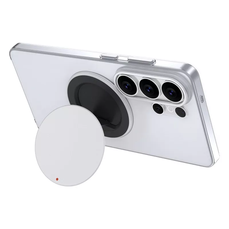 Samsung by Hochuen 360° magnetinis stovas išmaniesiems telefonams ir planšetėms – sidabrinis, universalus, sulankstomas, aliumininis su N52 magnetais