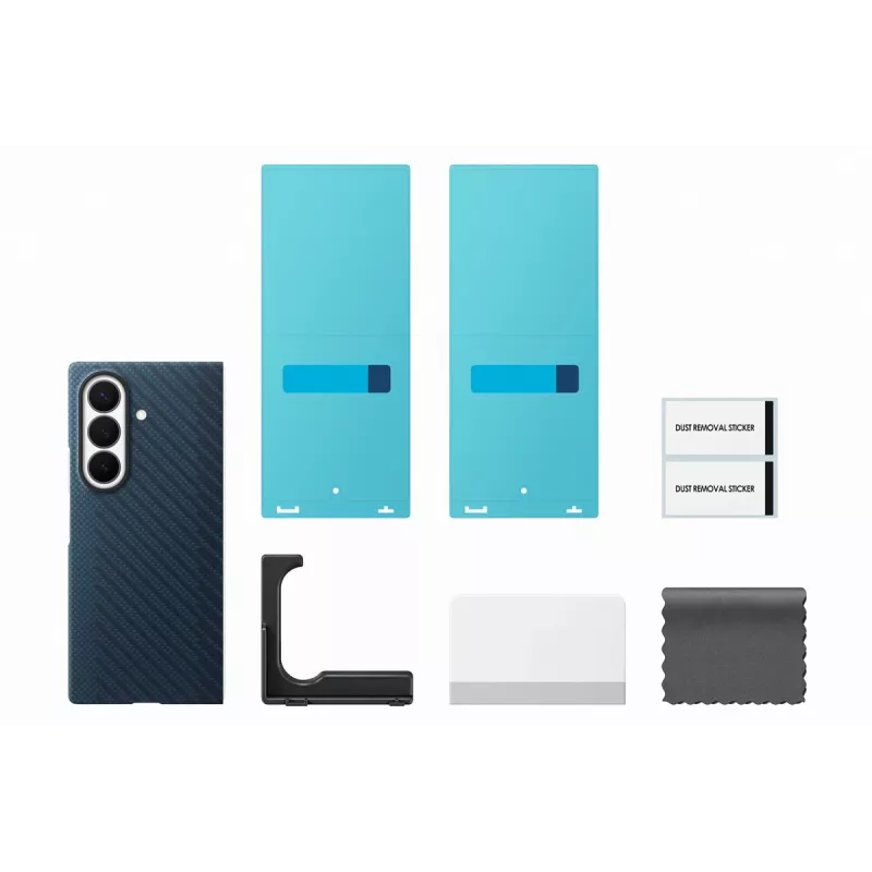 Samsung Carbon Magnet Case, skirtas Galaxy Fold 8 Ultra, tamsiai mėlynas (Navy)