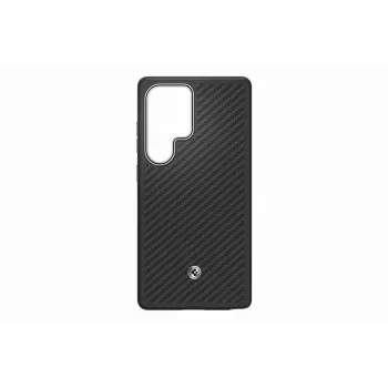 Samsung Enzo Aramid dėklas Galaxy S25 Ultra - Black Silver