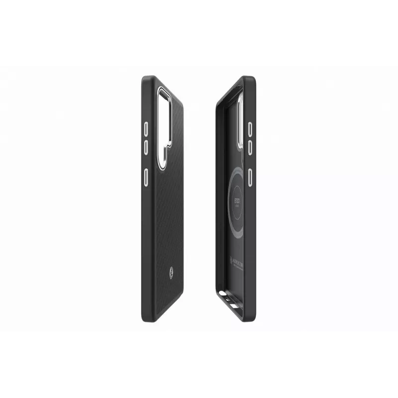 Samsung Enzo Aramid dėklas Galaxy S25 Ultra - Black Silver