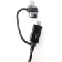 Samsung EP-DG950DBE Combo microUSB duomenų kabelis su USB-C redukcija 1,4 m juodos spalvos (Bulk)