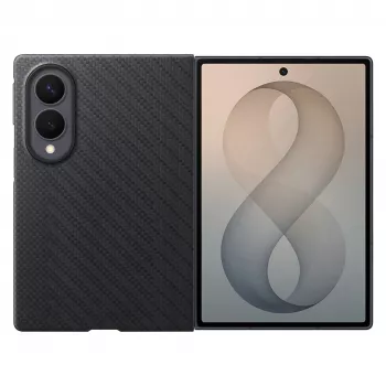 Samsung Galaxy Fold8 Carbon Magnet Standing Cover su S Pen laikikliu ir atramėle – juoda (EF-KF971SBEGWW)