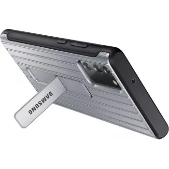 Samsung Galaxy Note 20 / Note 20 5G Protective Standing Cover Case sidabrinis