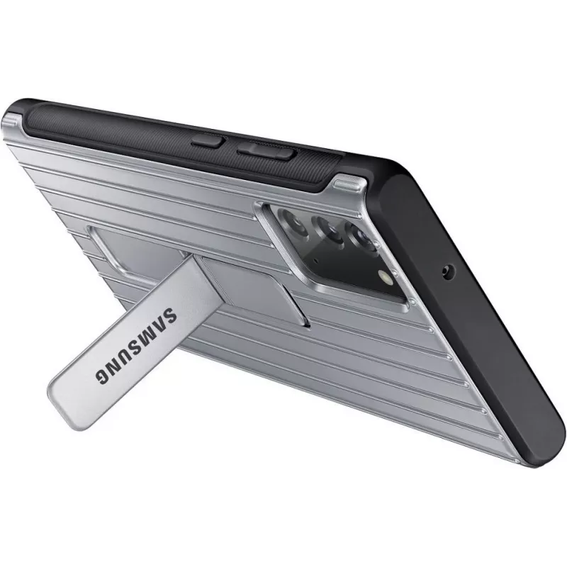 Samsung Galaxy Note 20 / Note 20 5G Protective Standing Cover Case sidabrinis