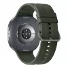 Samsung Galaxy Watch9 LTE 44 mm sidabrinis išmanusis laikrodis su alyvuogių spalvos sportiniu dirželiu M/L