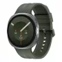Samsung Galaxy Watch9 LTE 44 mm sidabrinis išmanusis laikrodis su alyvuogių spalvos sportiniu dirželiu M/L