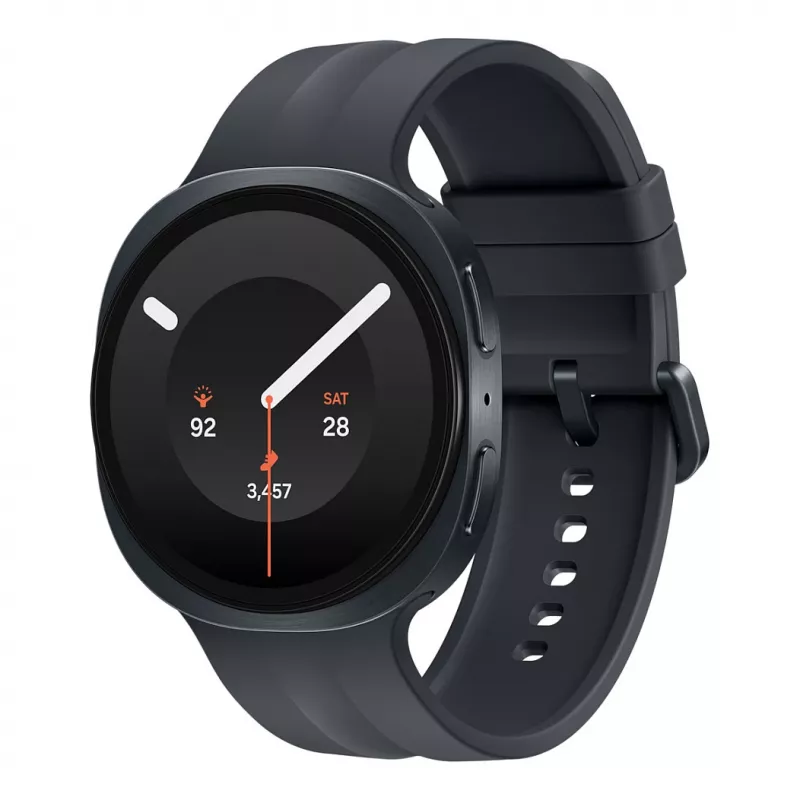 Samsung Galaxy Watch9 LTE išmanusis laikrodis 44mm Graphite su juodu sportiniu dirželiu M/L, Super AMOLED ekranas