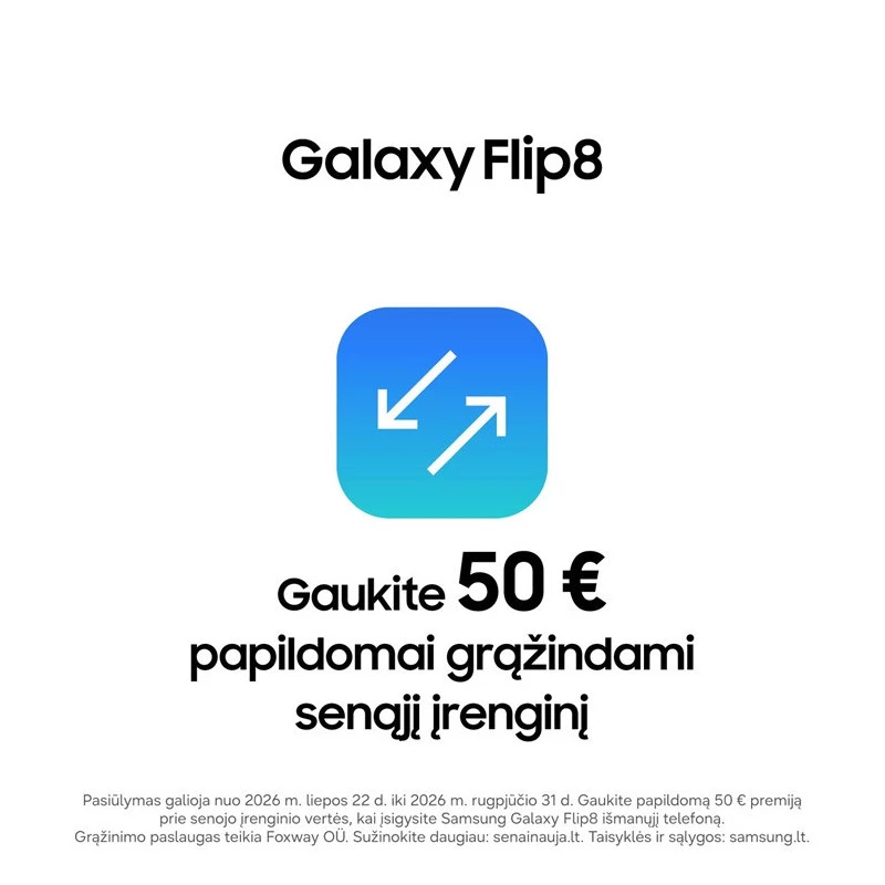Samsung Galaxy Z Flip8 5G 256GB Cream – Sulankstomas išmanusis telefonas