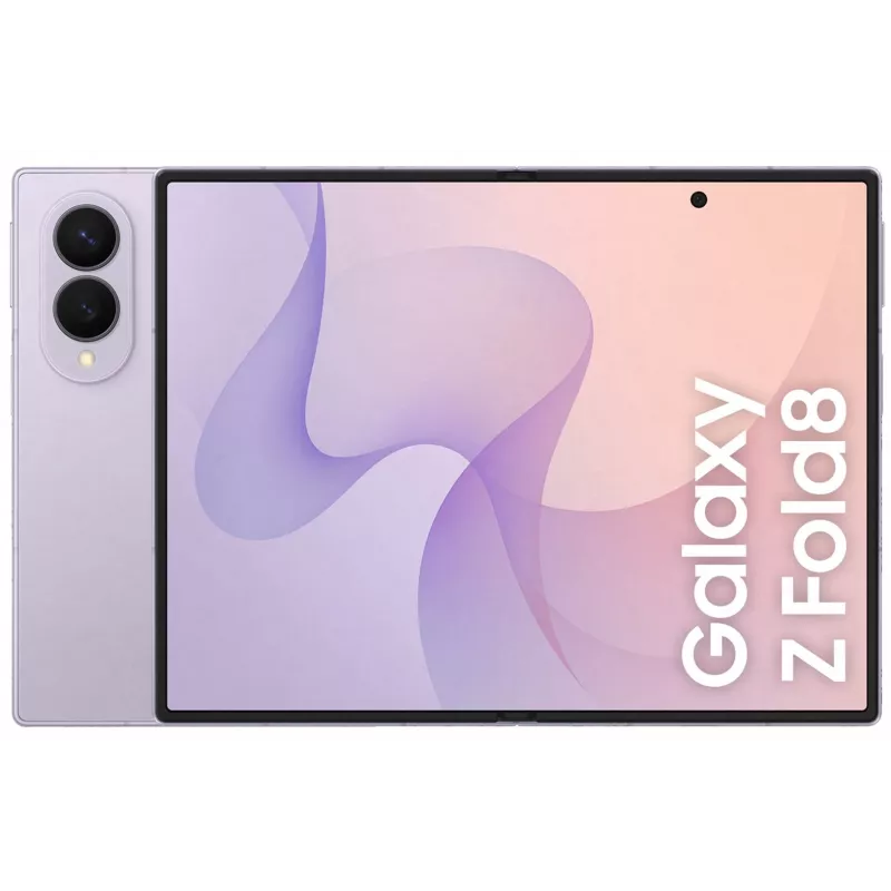 Samsung Galaxy Z Fold8 5G išmanusis telefonas – 7,6 colio lankstus OLED, 16 GB RAM, 1 TB atmintis, Dual SIM, 4800 mAh, levandų spalvos