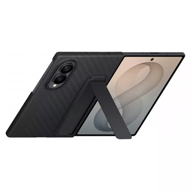 Samsung Galaxy Z Fold8 Carbon Standing Case su atlenkiama kojyte – juoda, EF-XF971SBEGWW