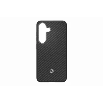 Samsung GP-FPS931PGABW Enzo Aramid Dėklas Samsung Galaxy S25, Juodas Sidabrinis