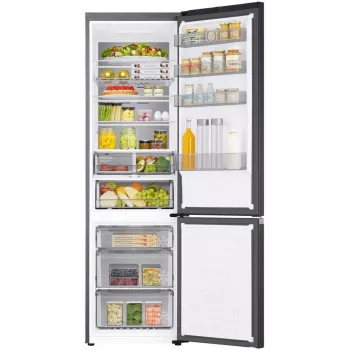 Samsung RB38C705CB1/EF 390L Total No Frost šaldytuvas su šaldikliu, SpaceMax™ technologija, Digital Inverter kompresorius, energijos klasė C, Glam Black