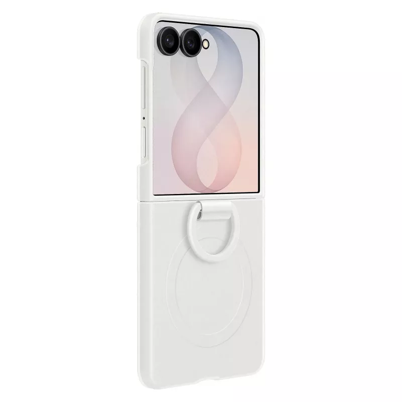 Samsung Silicone Ring Magnet Case, skirtas Galaxy Z Flip8, baltas