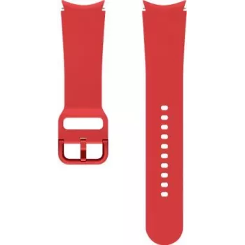 Samsung Sport Band, skirta Galaxy Watch (20 mm, M/L), juoda/raudona hibridinė oda ir fluoroelastomeras