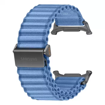 Samsung Trail Band, skirtas Galaxy Watch Ultra/2, mėlynas, 22 mm fluorokaučiukas, titano G formos užsegimas