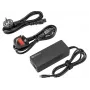 SANDBERG USB-C AC Charger PD100W EU+UK – 100W USB-C Power Delivery sieninis įkroviklis su keičiamais EU/UK kištukais, juodos spalvos