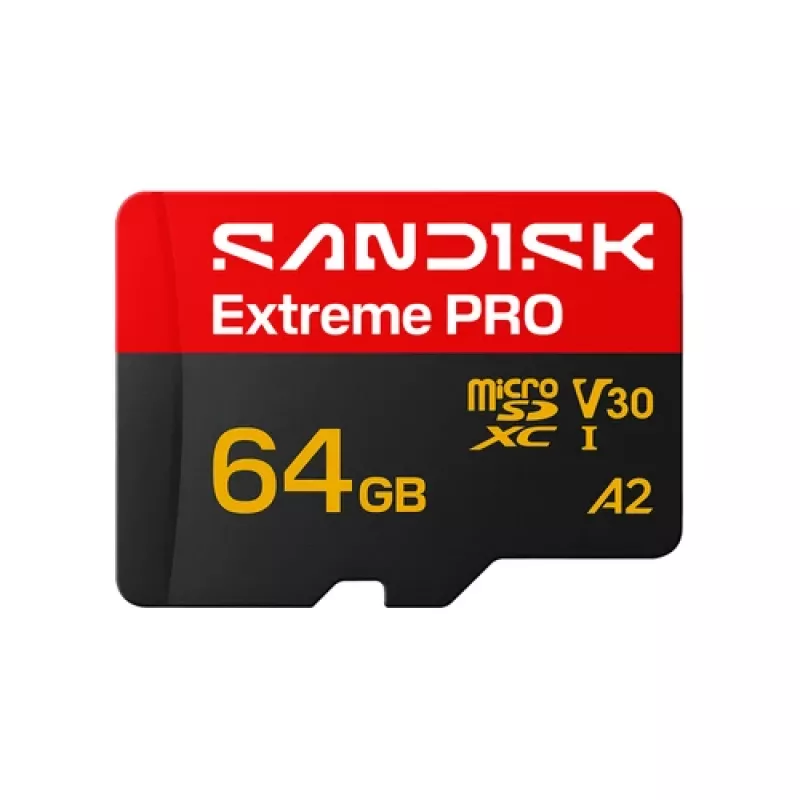 SanDisk Extreme PRO microSDXC 64GB UHS-I U3 V30 iki 200 MB/s skaitymo