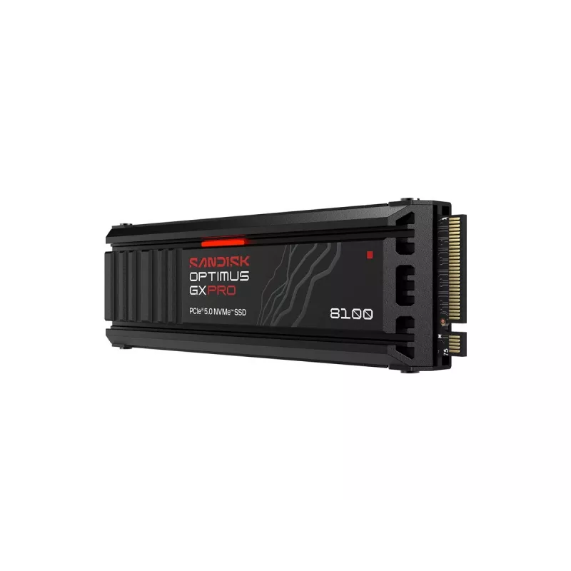 SanDisk Optimus GX PRO 8100 4TB PCIe Gen5 NVMe M.2 2280 vidinis SSD su aušintuvu ir aparatine šifravimo apsauga