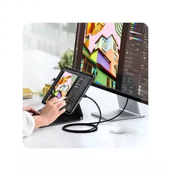SATECHI Thunderbolt 5 Pro Cable 1m USB-C į USB-C – 120Gbps, 240W, juodos spalvos