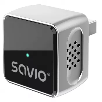 SAVIO TR-19 belaidis CarPlay ir Android Auto adapteris, USB-C, 5GHz Wi-Fi, Bluetooth 5.0, juodas