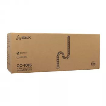 Sbox CC-1016B kabelių tvarkymo spiralė juoda 1,5 m 16 mm
