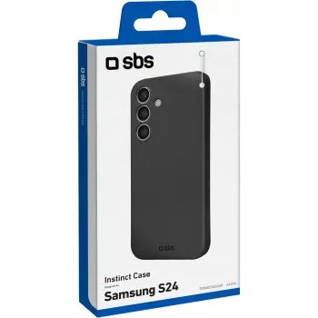 SBS Instinct dėklas Samsung Galaxy S24 – juodas TPU galinis dangtelis, apsauga nuo smūgių ir įbrėžimų, suderinamas su belaidžiu įkrovimu TEINSTSAS24K