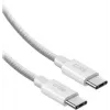 SBS USB-C į USB-C pintas nailoninis laidas 2 m, 100 W, baltas