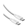 SBS USB-C į USB-C pintas nailoninis laidas 2 m, 100 W, baltas