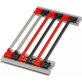 SCHROFF 24568356 19 colių 2U fiksuotas tvirtinimo bėgelis serverių ir tinklo spintoms, plieninis, juodas RAL 9005, milteliniu būdu dažytas, 482,6 mm ilgio