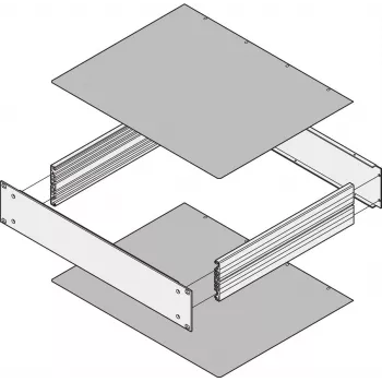 SCHROFF 3U 46TE uždara aliumininė tuščia panelė 30860505