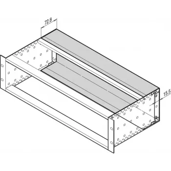 Schroff galinis dangtis subrack 3U 84HP, 220 mm gylio, plieninis, cinkuotas 34561752