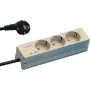 SCHROFF STDL Schuko maitinimo juosta, 3 lizdai, 184 mm, aliuminis, sidabrinis/juodas 60110200