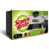 Scotch-Brite BBQ grilio valymo priemonė juoda itin galinga abrazyvinė kempinė su nagus tausojančia rankena, 1 vnt. (GNS1N)