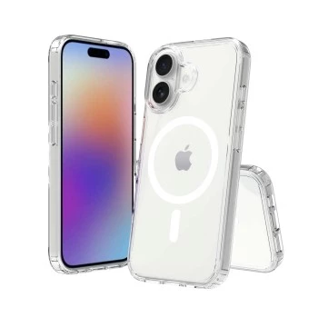 SCREENOR Bumper Case Apple iPhone 17 su MagSafe – permatomas, smūgiams atsparus ir neprarandantis spalvos
