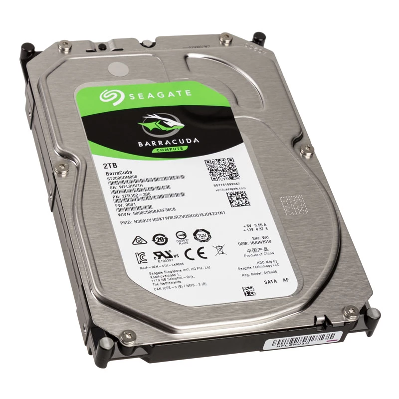 Seagate Barracuda ST2000DM008 2TB vidinis kietasis diskas - 3.5 inch SATA III 7200 RPM 256 MB talpykla 6 ms
