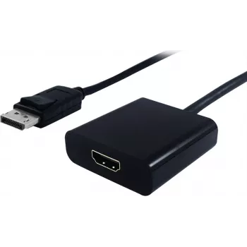 SECOMP DisplayPort (vyriškas) į HDMI (moteriškas) adapterio kabelis, 0,15 m, juodas, Full HD, pasyvus 11.55.3203