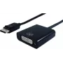 SECOMP STANDARD DisplayPort (vyriškas) į DVI-D Single Link (moteriškas) adapterio kabelis, 15cm, juodas (11.55.3202)