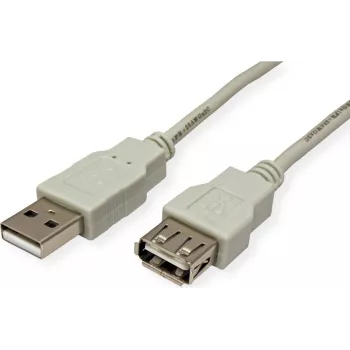 SECOMP STANDARD USB 2.0 prailginimo kabelis, Type A male į female, smėlinės spalvos, 0,8 m (S3111)