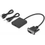 SECOMP STANDARD VGA + Audio į HDMI adapterio kabelis, 0,23 m, juodas S3211